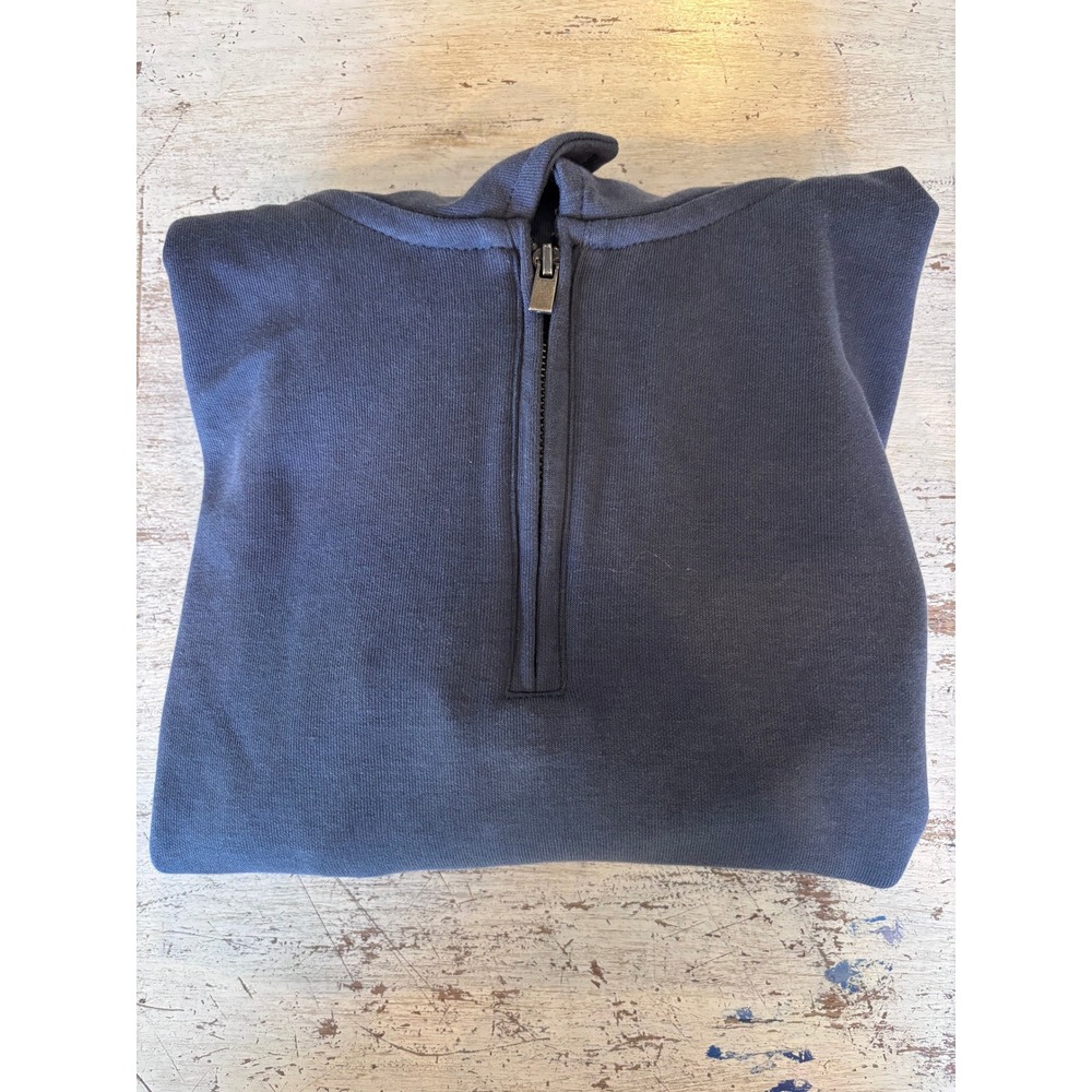 LARSSON & CO quarter zip pullover men size XL blue cotton blend long sleeve - Picture 10 of 10
